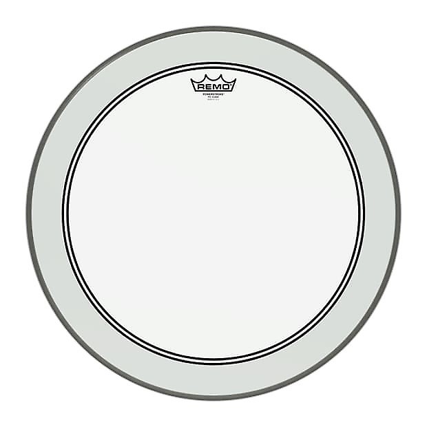 Powerstroke P3 Clear Bass Drum Head with White Falam Slam Patch - 22"