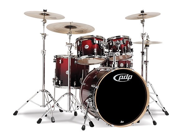 PDCM2215RB Concept Maple Series 8x10/9x12/14x16/18x22/5.5x14" 5pc Shell Pack with Chrome Hardware