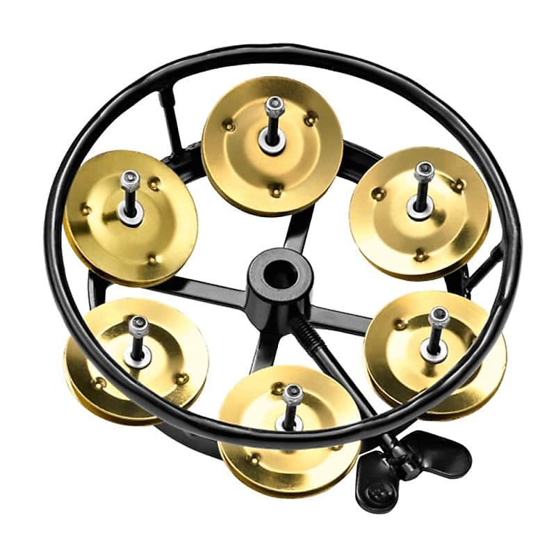 THH1B-BK 5" Hi-Hat Tambourine with 5 Brass Jingles